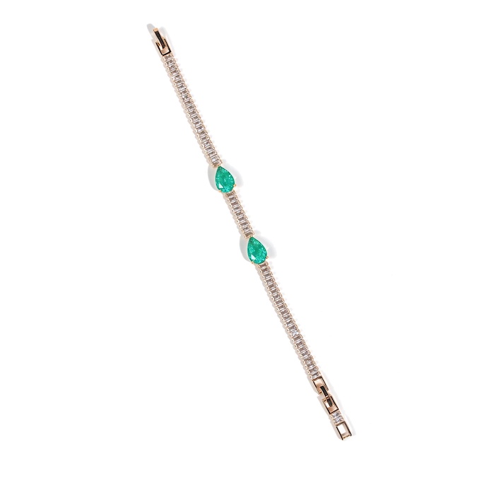 Women's Jewelry Brass Geometric Teardrop Stones Bracelet