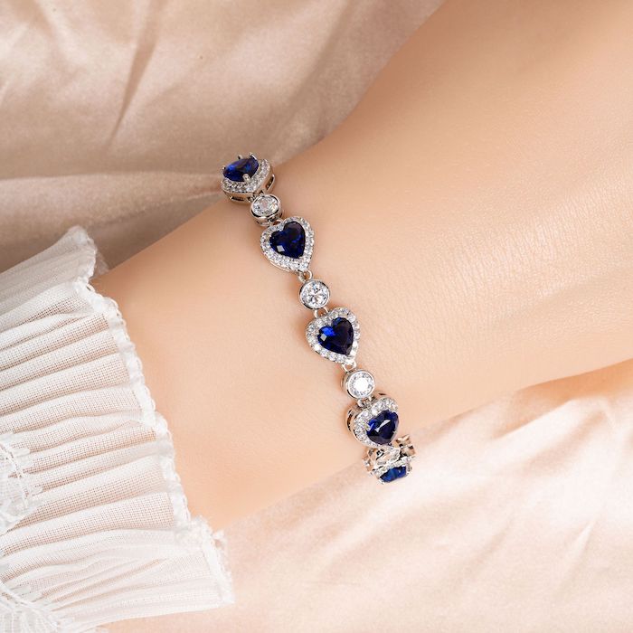 Women's Jewelry 15.4g Heart Stones Bracelet - Image 3
