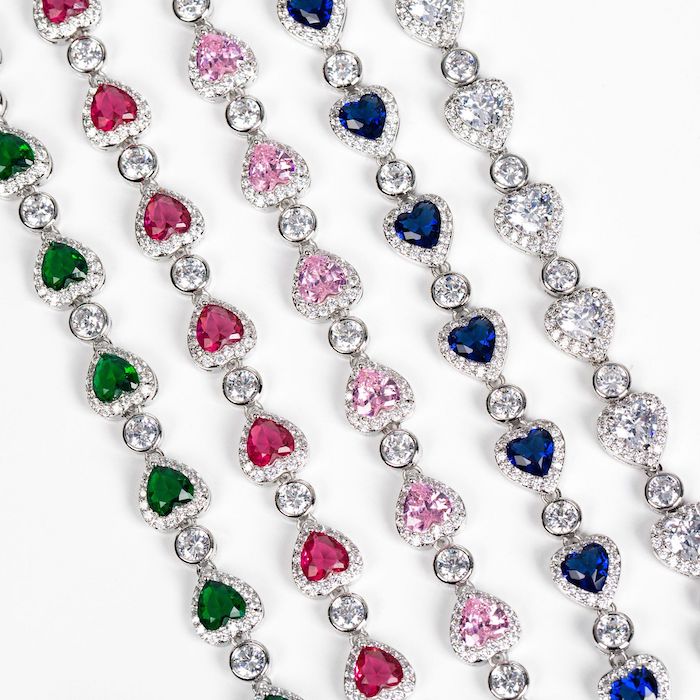 Women's Jewelry 15.4g Heart Stones Bracelet - Image 2