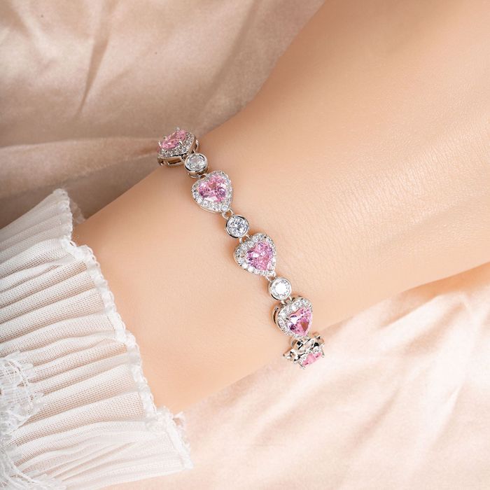 Women's Jewelry 15.4g Heart Stones Bracelet - Image 4