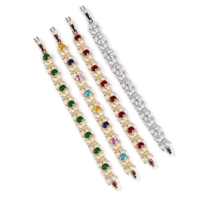 Women's Jewelry 18.8g Oval Stone Butterfly Links Bracelet