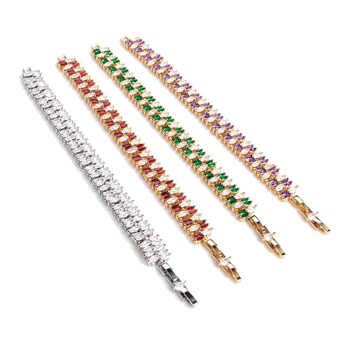 Women's Jewelry 23.4g Eye-shaped Stones Bracelet