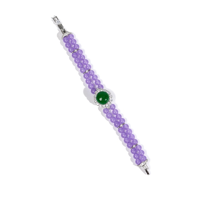 Women's Jewelry 25.2g Amethyst CZ Flower Bracelet