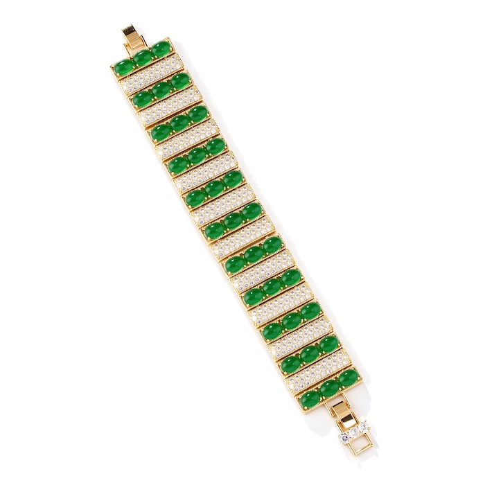 Women's Jewelry 60g Heavy Colored Zircons Bracelet