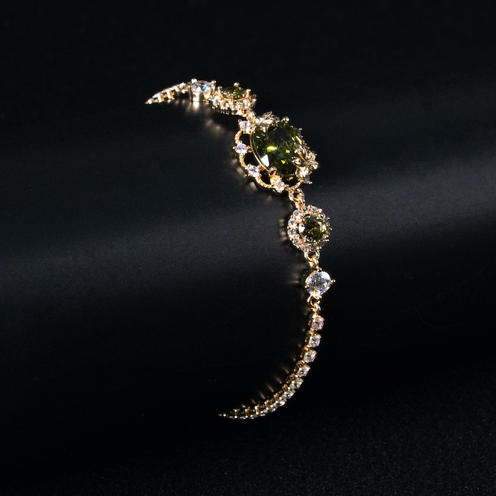 Women's Jewelry Brass Hollow CZ Stones Flower Bracelet - Image 3